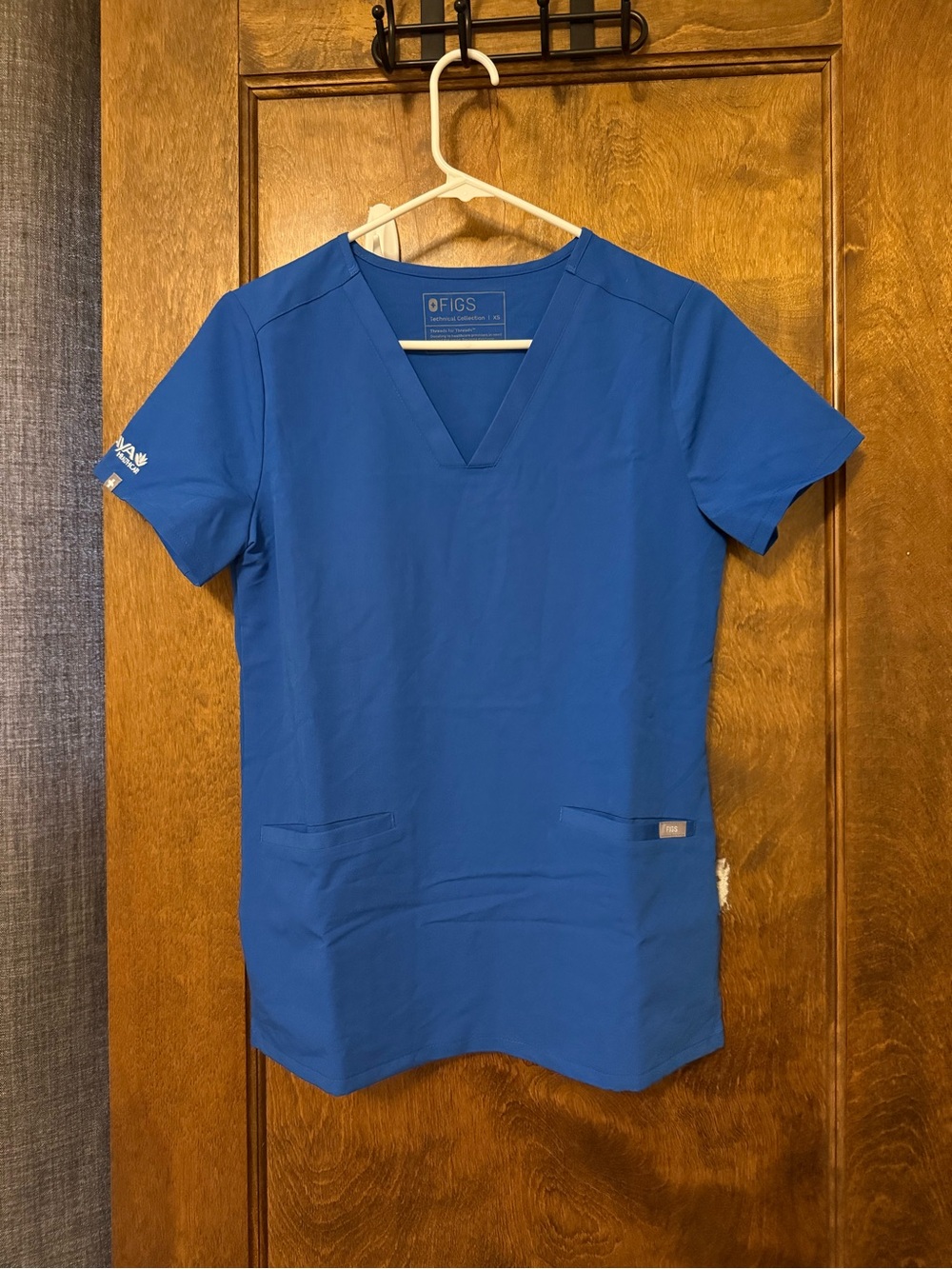 Figs V-Neck Scrub Top - Royal Blue